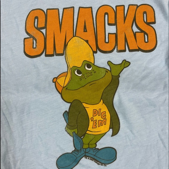 NOS 2005 Junk Food Kellogg's Sugar Smacks Dig 'Em Fitted Layered Tee Large - Picture 3 of 9
